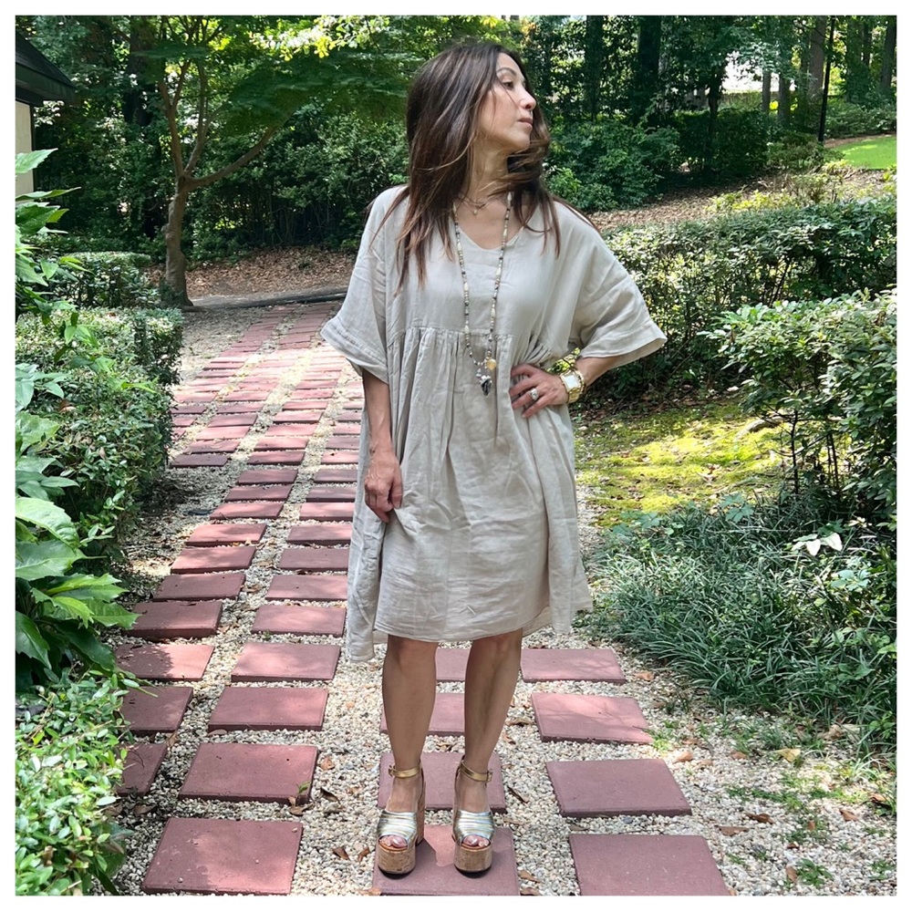 23 MADE IN ITALY COTTON OVERSIZED BOHO DRESS
